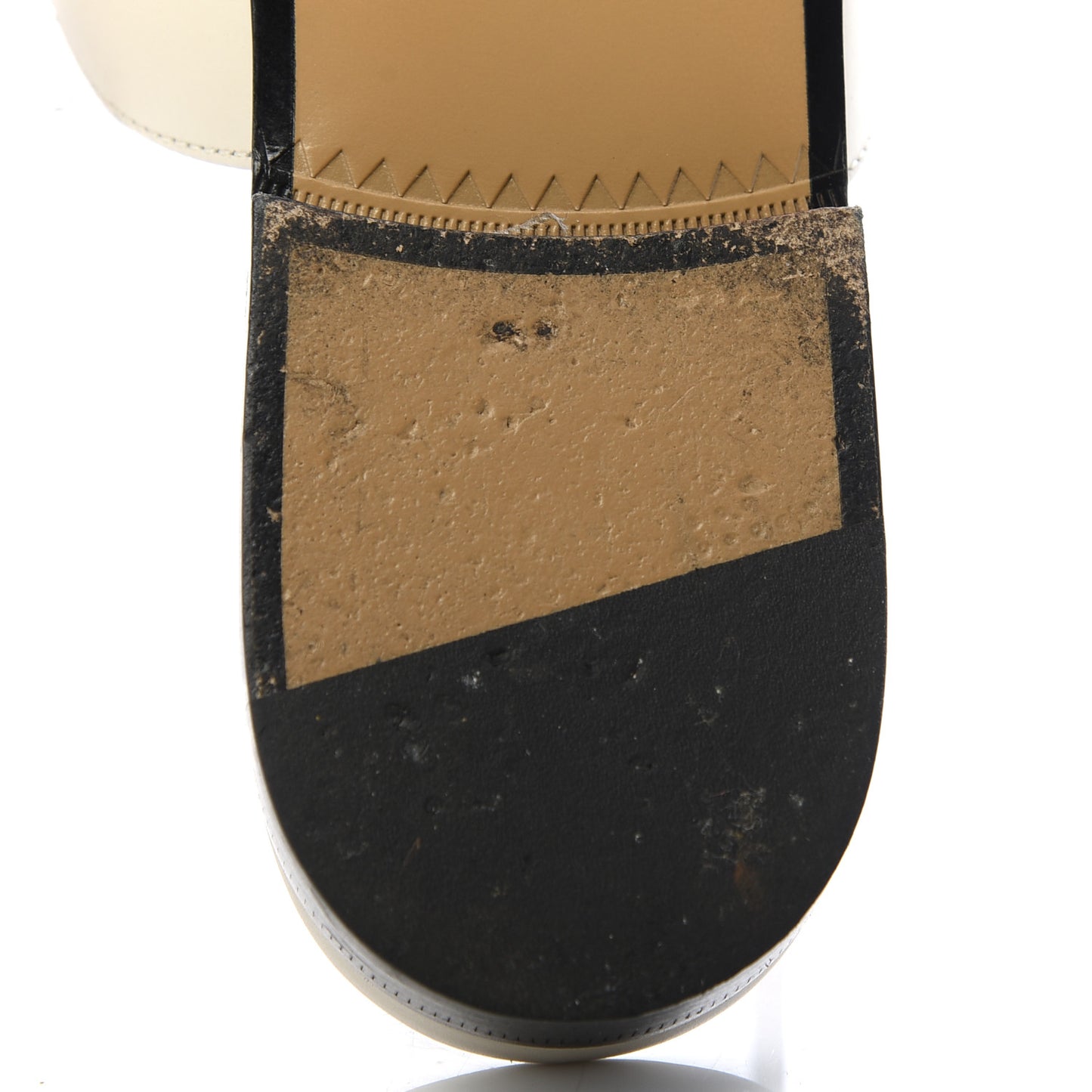 Calfskin Web Womens Peyton GG Slippers 35 Mystic White