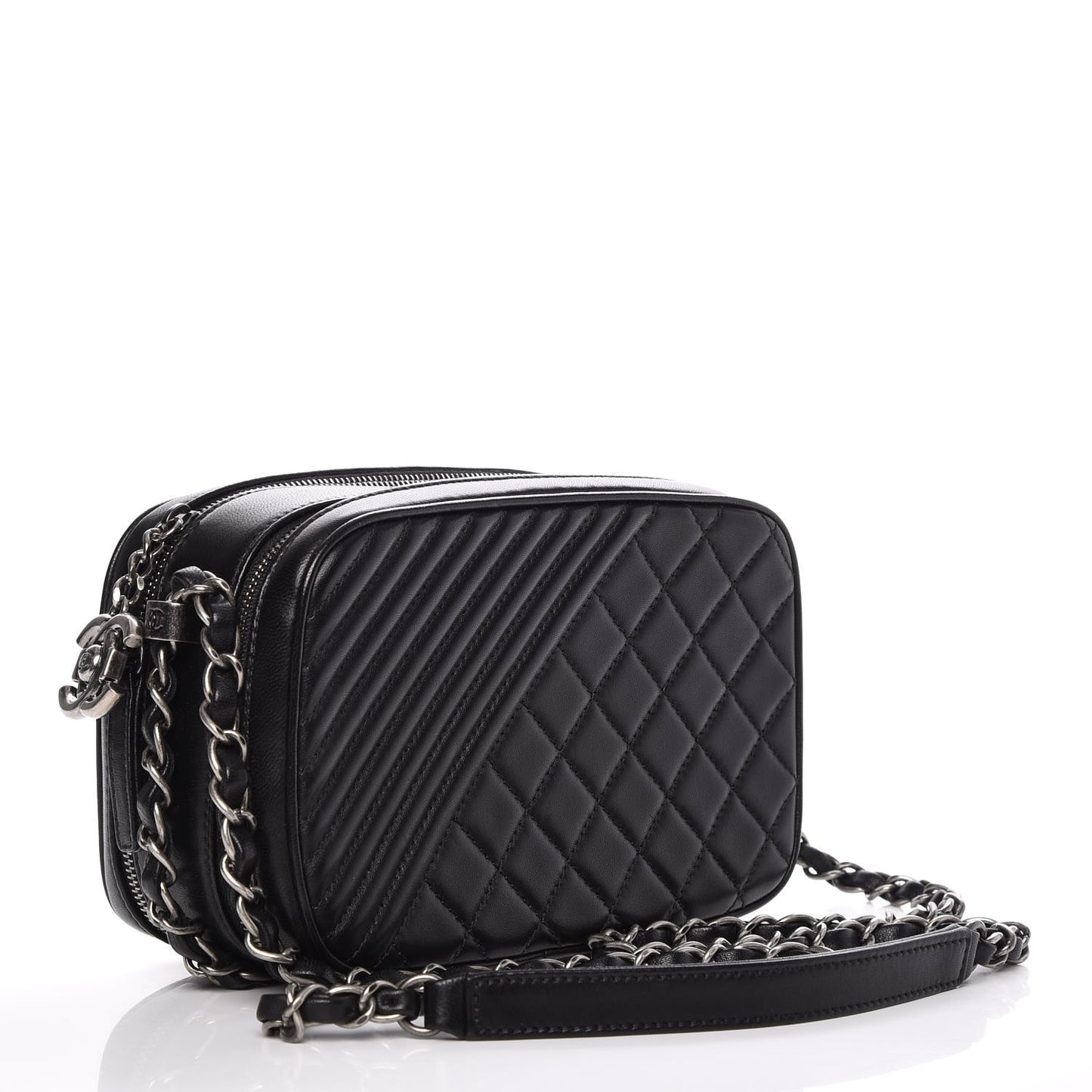 Lambskin Small Coco Boy Camera Case Black