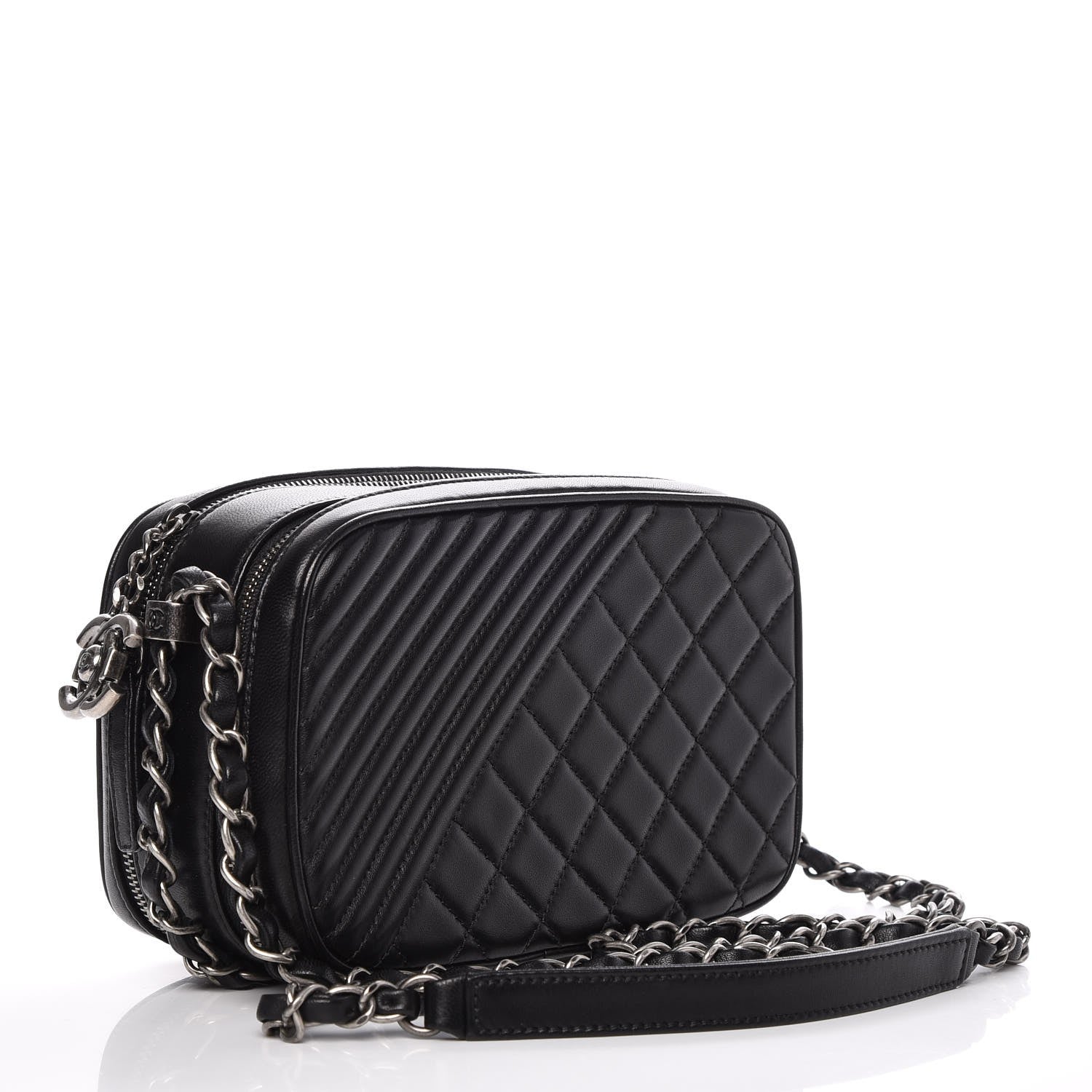 Chanel Lambskin Small Coco Boy Camera Case Black 3 of 9