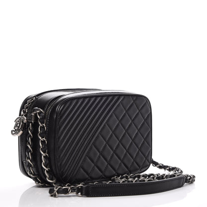 Chanel Lambskin Small Coco Boy Camera Case Black 3 of 9