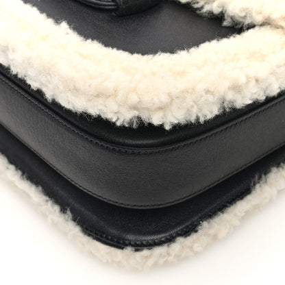 Gucci Sakai Be Green Calfskin Shearling Horsebit 1955 Shoulder Bag Black 10 of 10