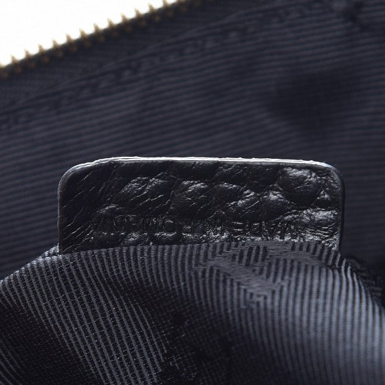 Signature Grain Calfskin Medium Welburn Tote Black