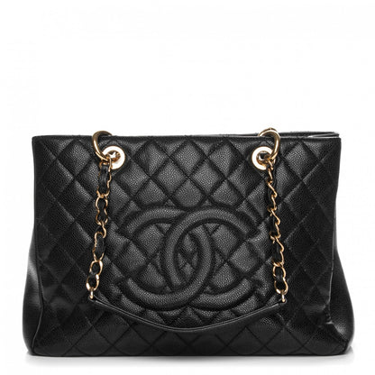 Chanel Caviar Quilted Grand Shopping Tote GST Black 1 of 7