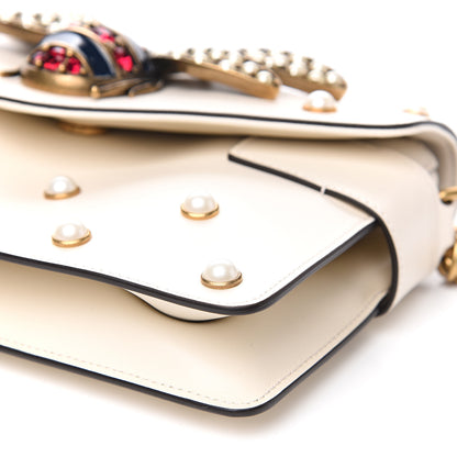 Gucci Nappa Pearl Studded Mini Queen Margaret Broadway Shoulder Bag Mystic White 8 of 10