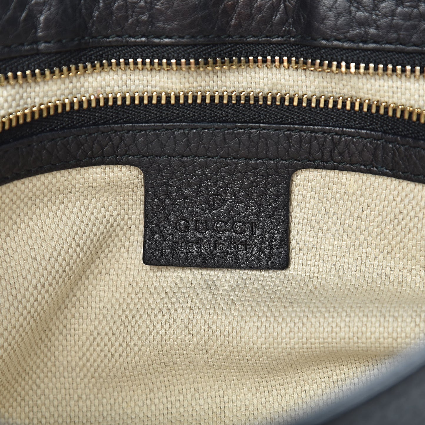 Pebbled Calfskin Medium Soho Flap Crossbody Black