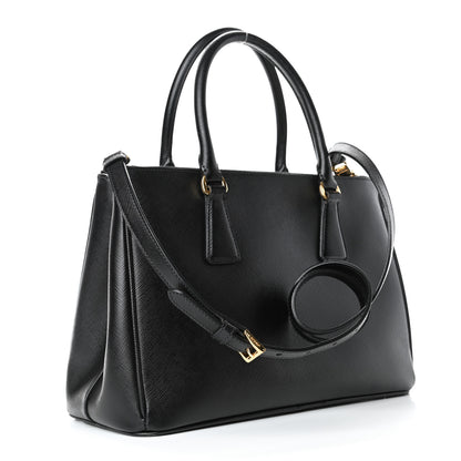 Prada Saffiano Small Galleria Double Zip Tote Black 2 of 4