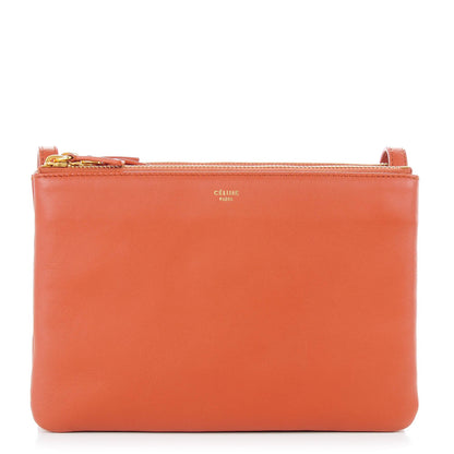 Celine Lambskin Small Trio Crossbody Bag Brick 1 of 7