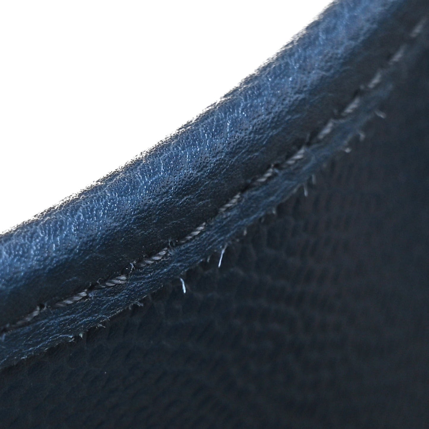 Glazed Calfskin Large Deauville Tote Blue