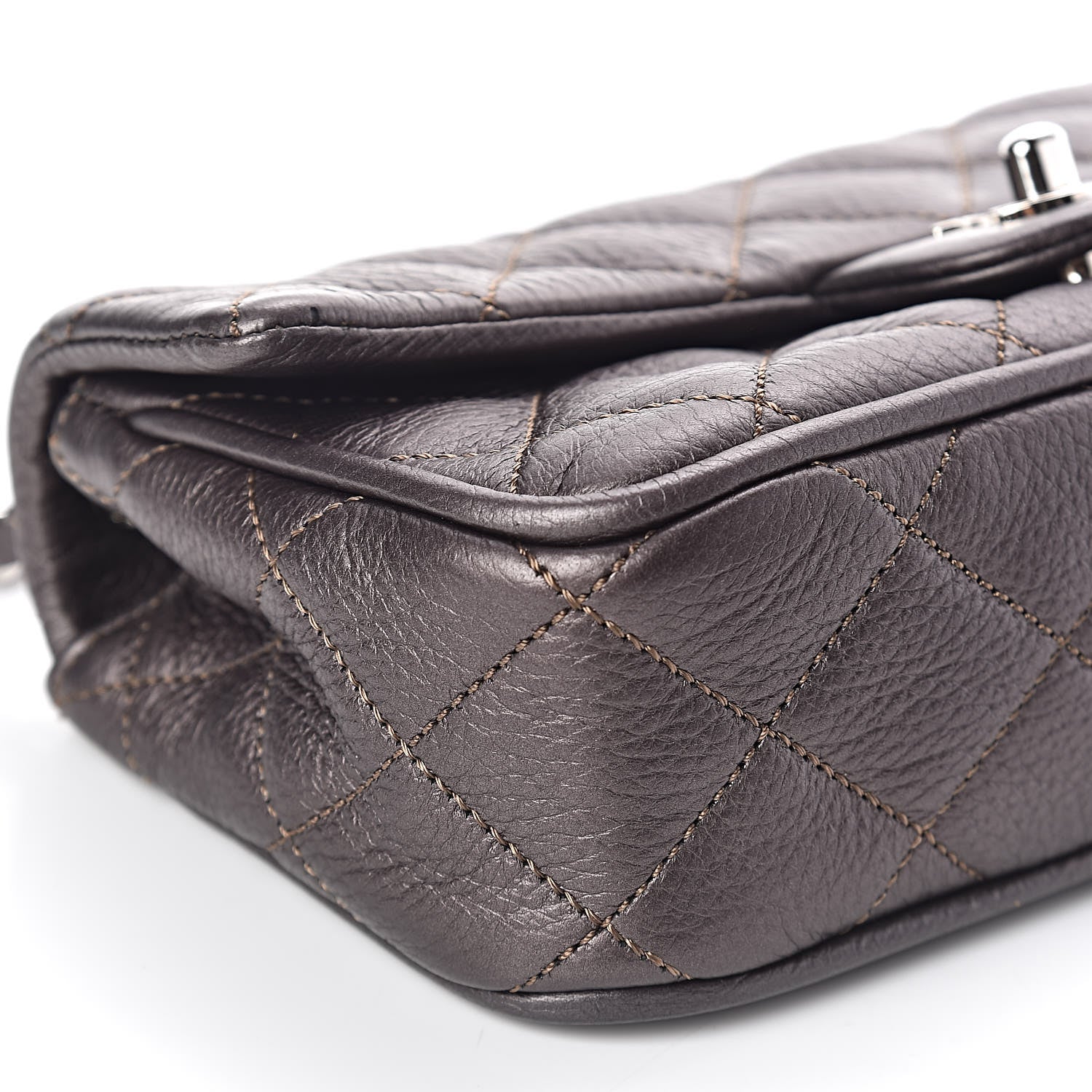 Chanel Deerskin Quilted East West Flap Brown 8 of 11