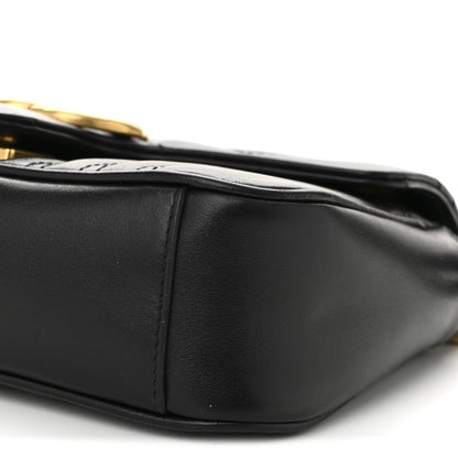 Gucci Calfskin Matelasse Small GG Marmont Shoulder Bag Black 10 of 11