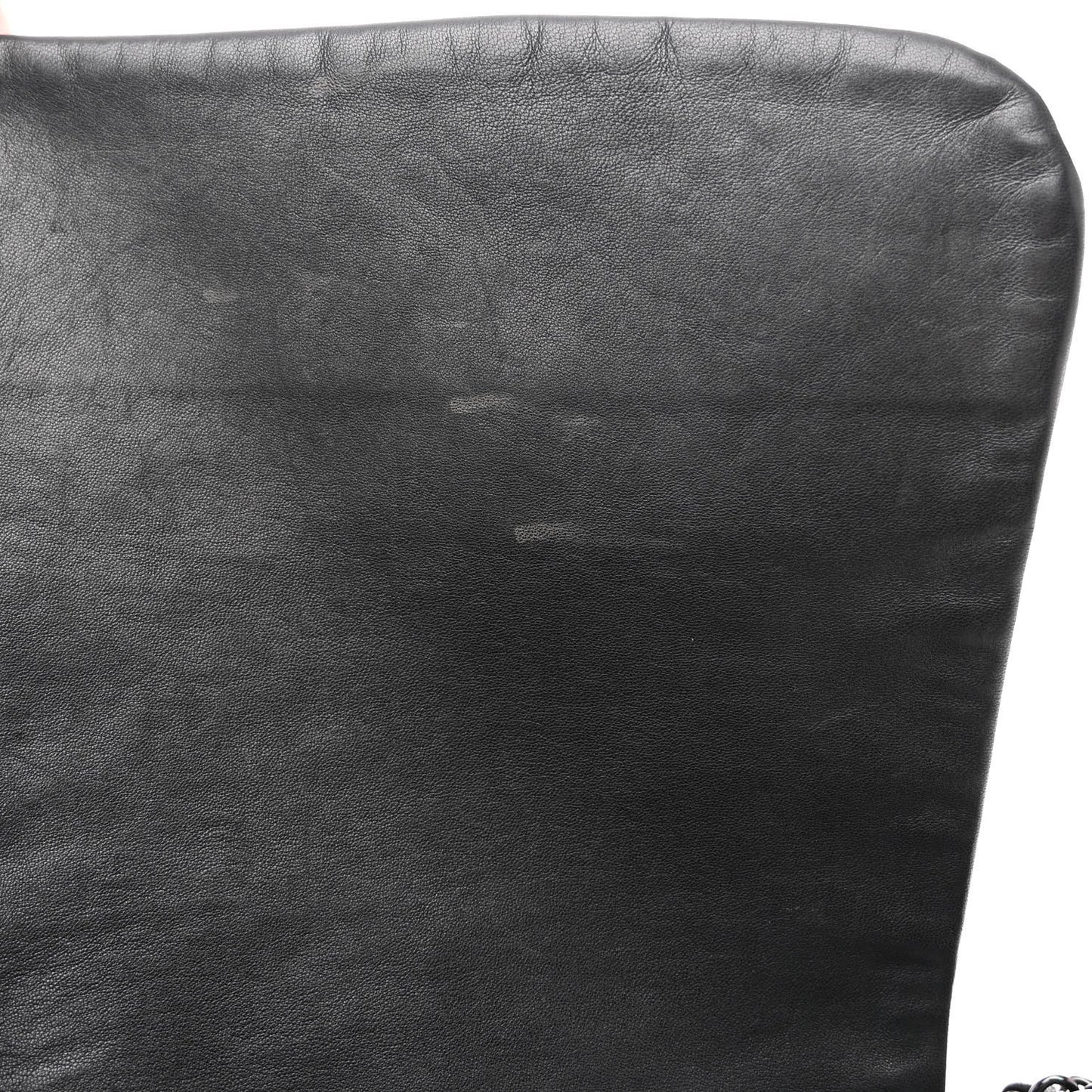 Lambskin Studded Accordion CC Flap Black