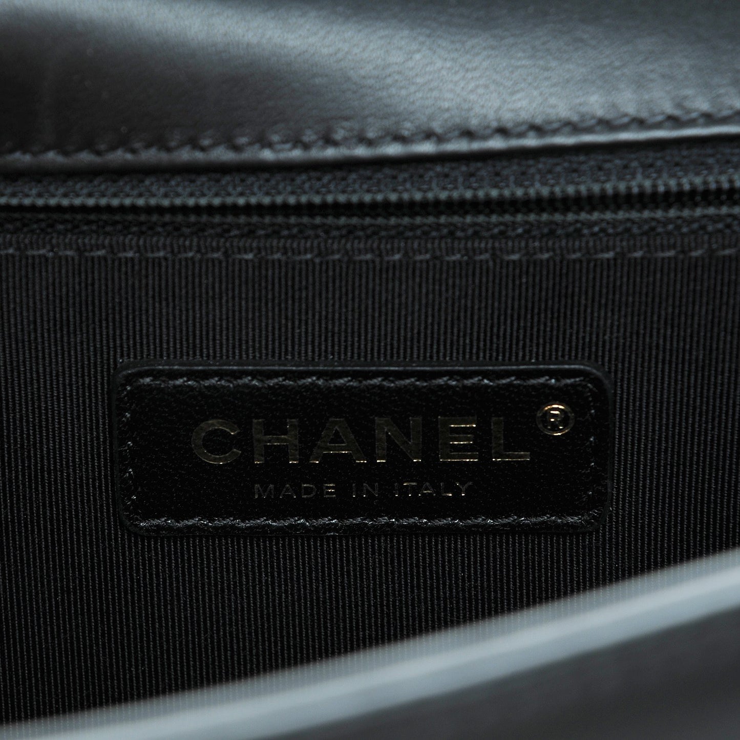 Lambskin Quilted Large Boy Flap Black