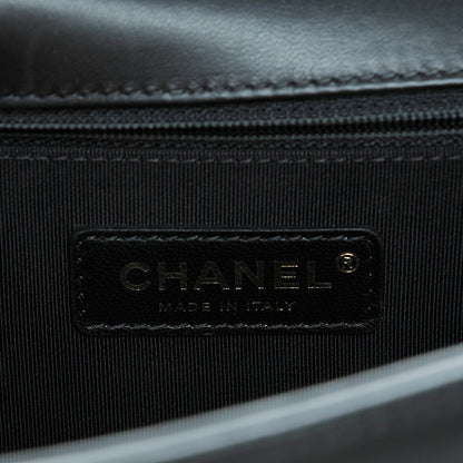 Chanel Lambskin Quilted Large Boy Flap Black 6 of 8