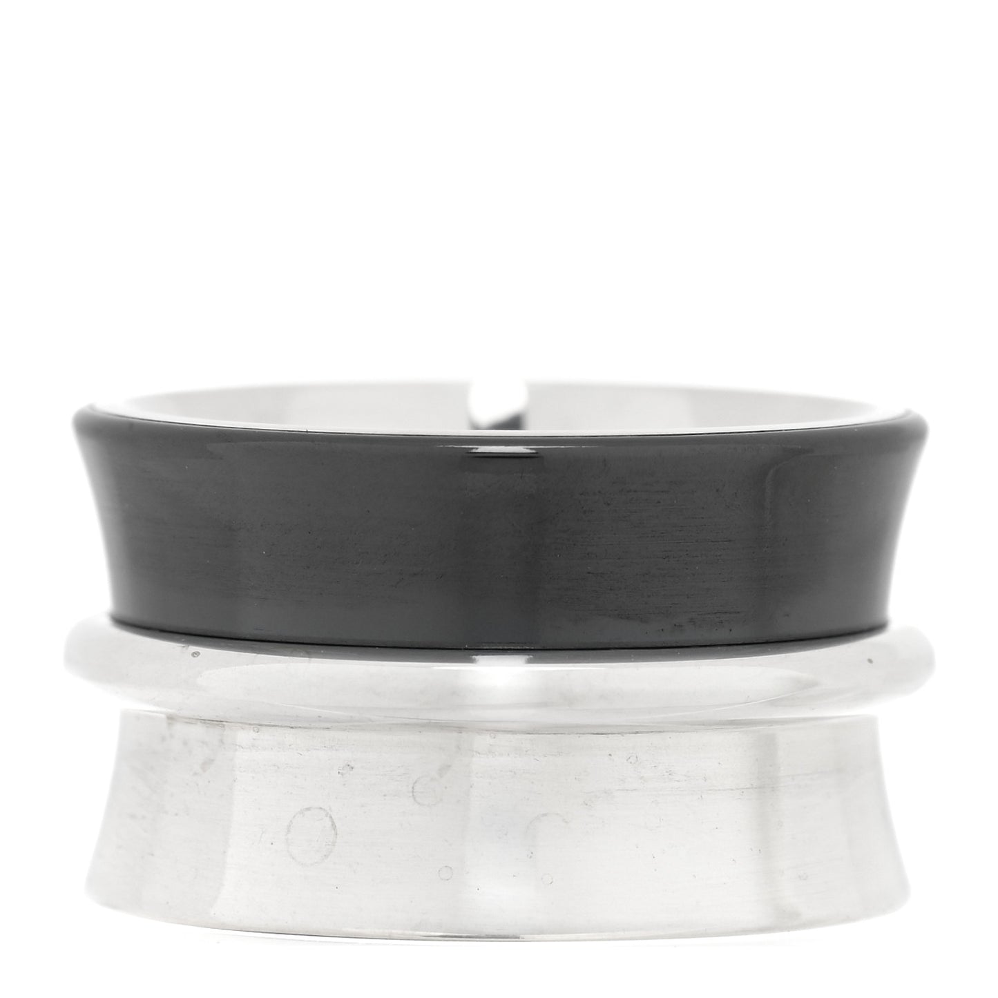 Sterling Silver Titanium Wide 1837 Band Ring 48 4.5