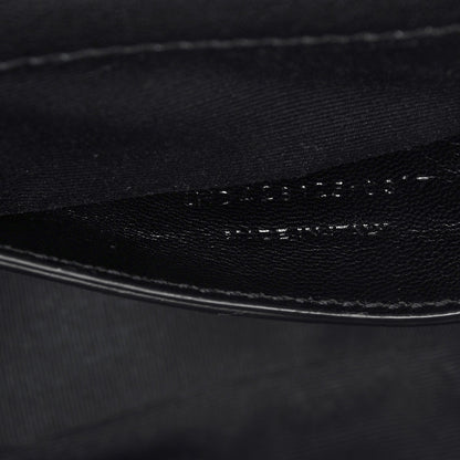 Saint Laurent Sheepskin Tri-Quilt Monogram Medium College Bag Black 7 of 7