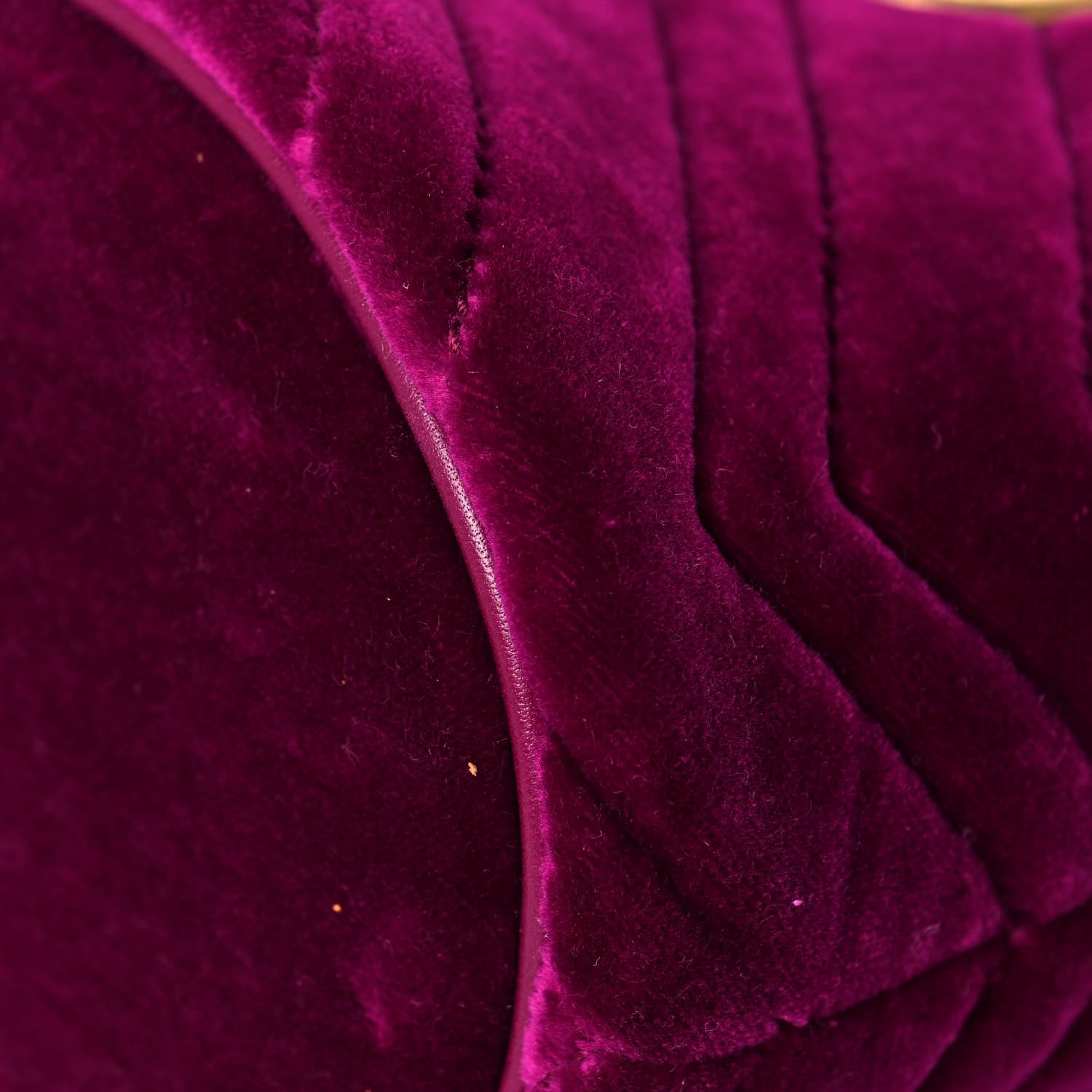 Gucci Velvet Matelasse Mini GG Marmont 2.0 Bucket Bag Fuchsia Violet Cyclamen 8 of 11