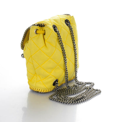 Stella McCartney Shaggy Deer Quilted Mini Falabella Backpack Canary 3 of 8
