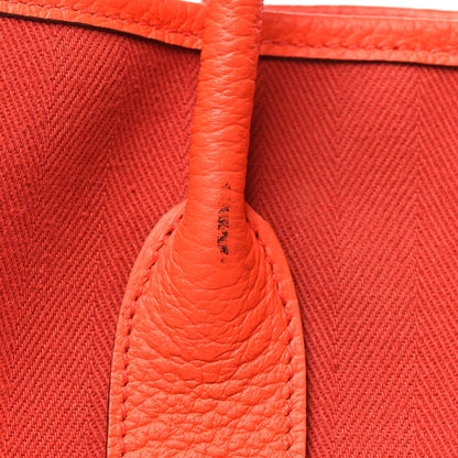 Hermes Toile Officier Negonda Garden Party 36 Rouge Tomate Capucine 11 of 11
