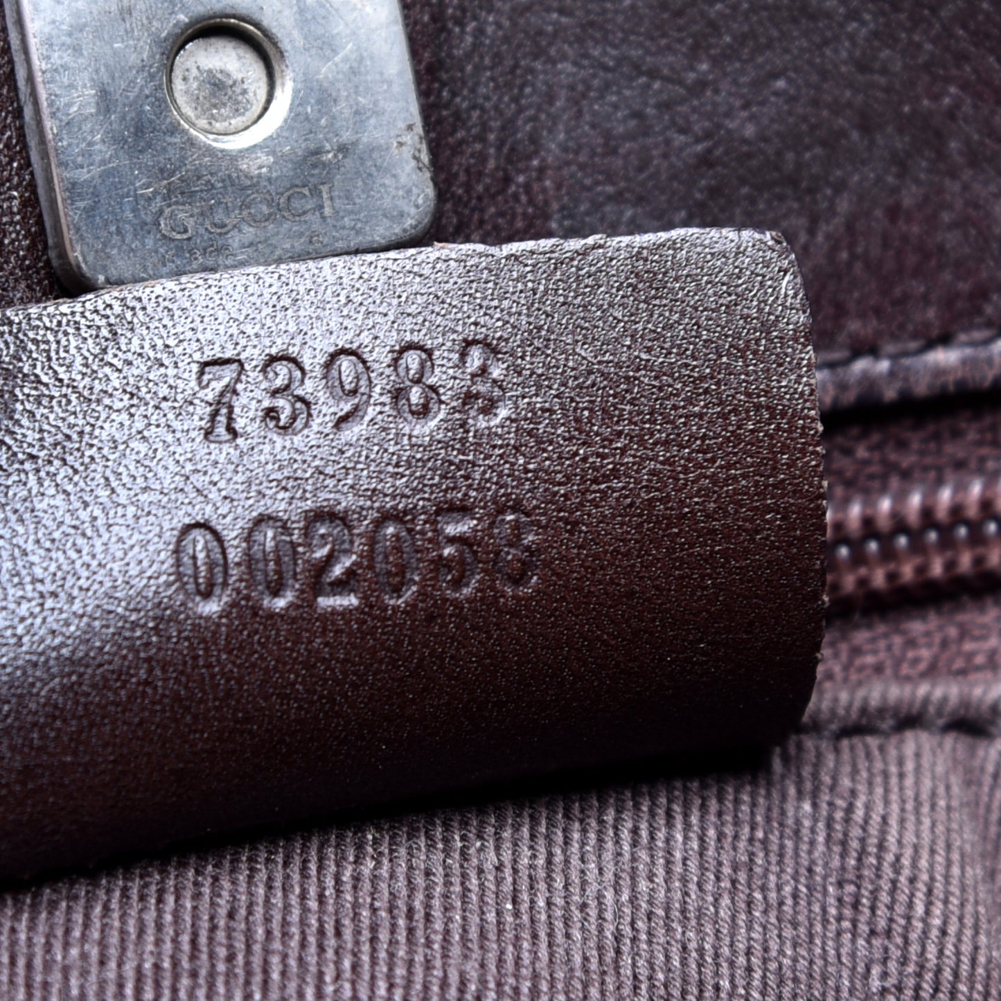 Denim Monogram Tote Dark Brown