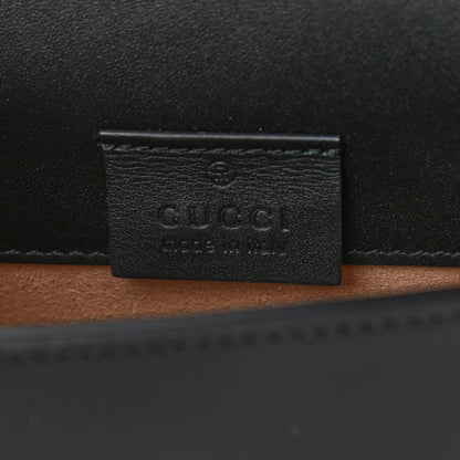 Gucci Calfskin Super Mini Sylvie Chain Shoulder Bag Black 6 of 9