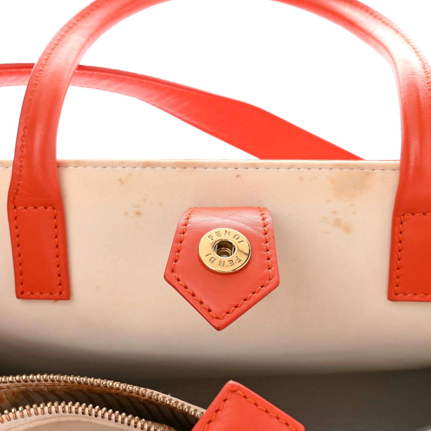 Fendi Vitello Elite Lycra Regular 2Jours Tote Tulipano 9 of 13