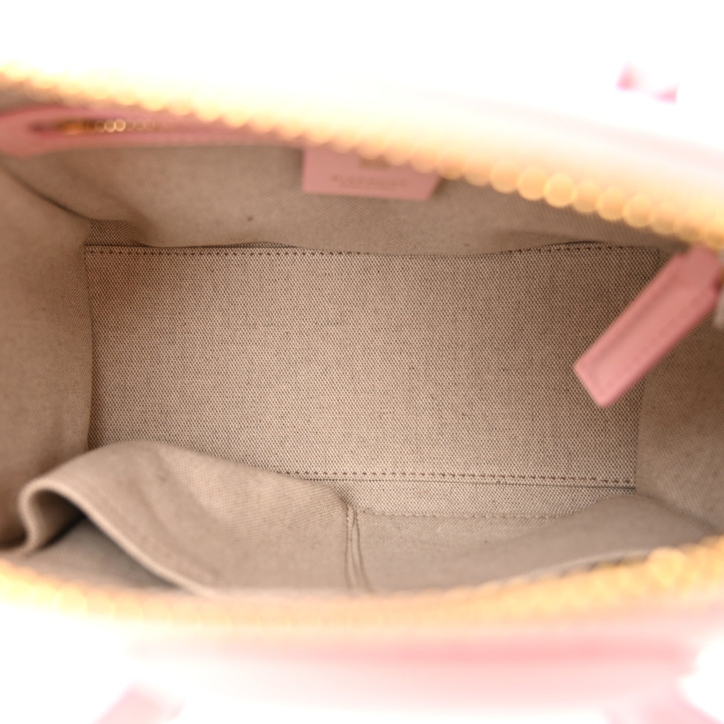 Canvas Jacquard Embroidered Calfskin 4G Mini Antigona Tender Pink