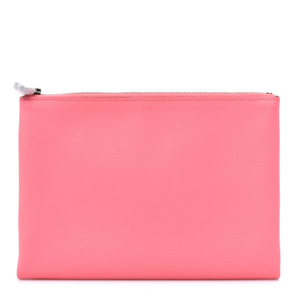 Hermes Evercolor Atout Pouch Rose Azalee Vert Cypress 1 of 11