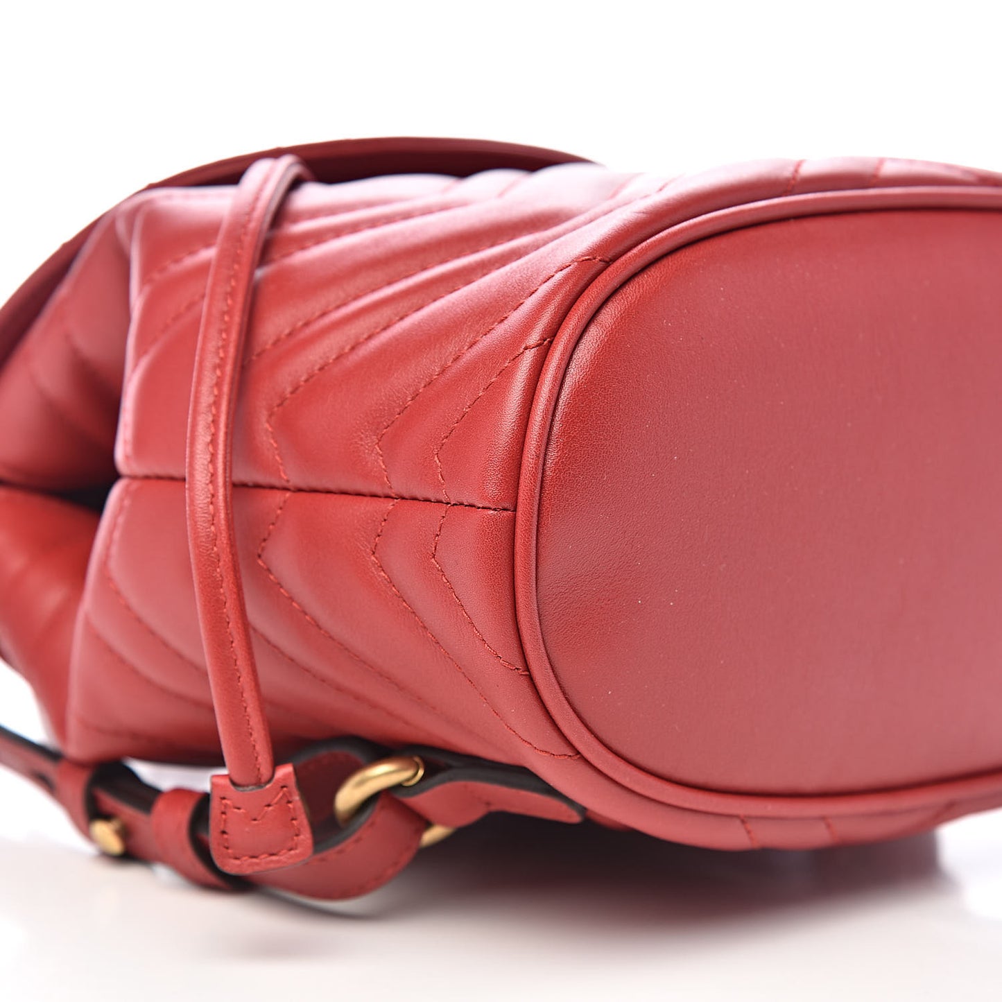 Calfskin Matelasse GG Marmont Flap Backpack Hibiscus Red