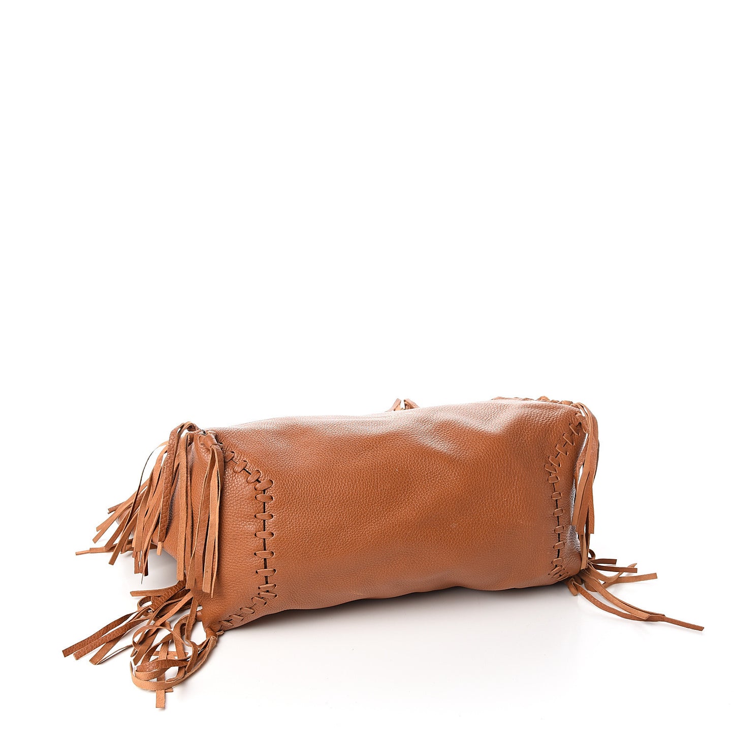 Grained Calfskin C-Rockee Fringe Tote Light Cuir