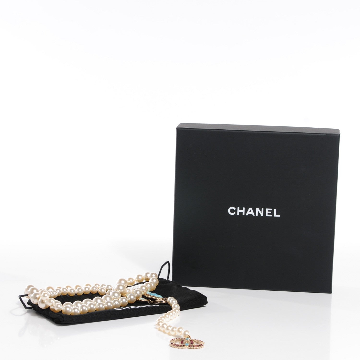 Chanel Pearl Gripoix Poured Glass Turquoise CC Belt Gold 6 of 6