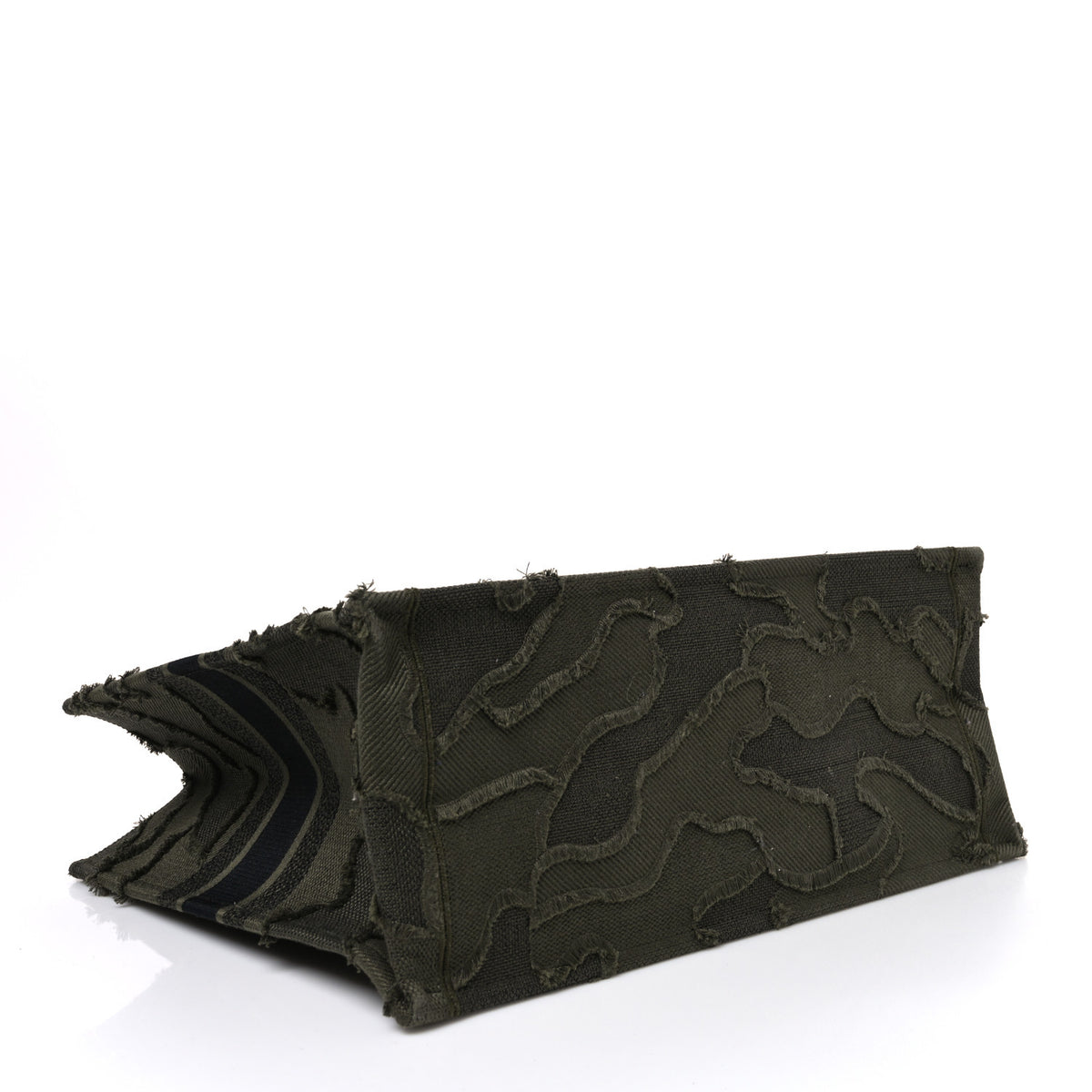 Christian Dior Canvas Embroidered Camouflage Book Tote Green 4 of 11