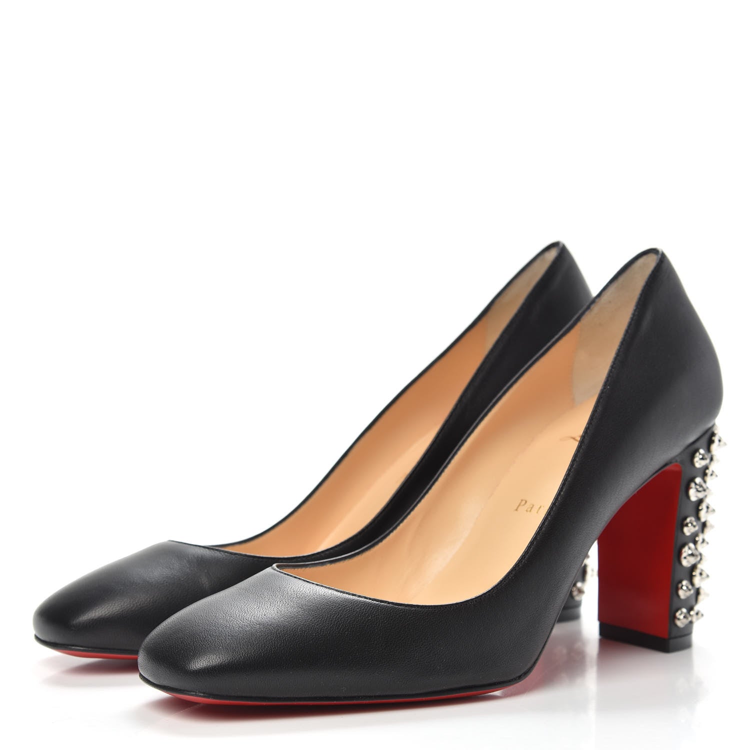 Christian Louboutin Nappa Donna Stud Spikes 85 Pumps 39.5 Black 3 of 9