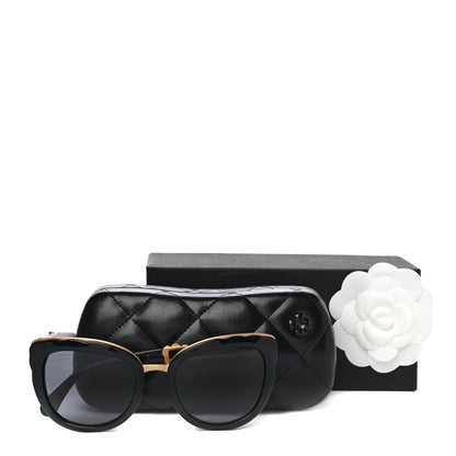 Chanel CC Butterfly Fall Sunglasses 5356 Black Gold 8 of 8