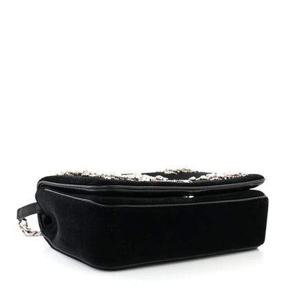 Burberry Velvet Crystal Small Lola Bag Black 4 of 11