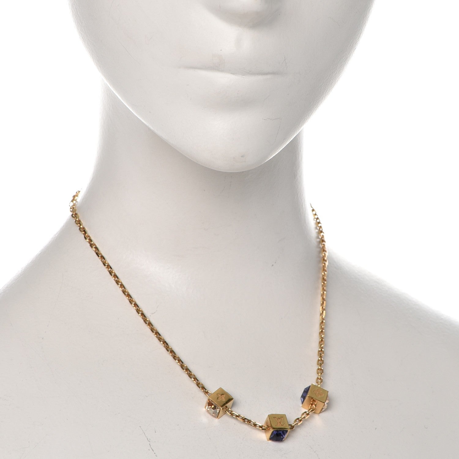 Louis Vuitton Swarovski Gamble Short Necklace Azur 2 of 11