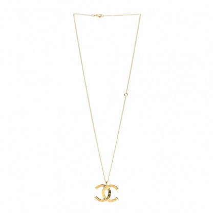 Chanel Metal CC Paris Button Necklace Gold 3 of 6