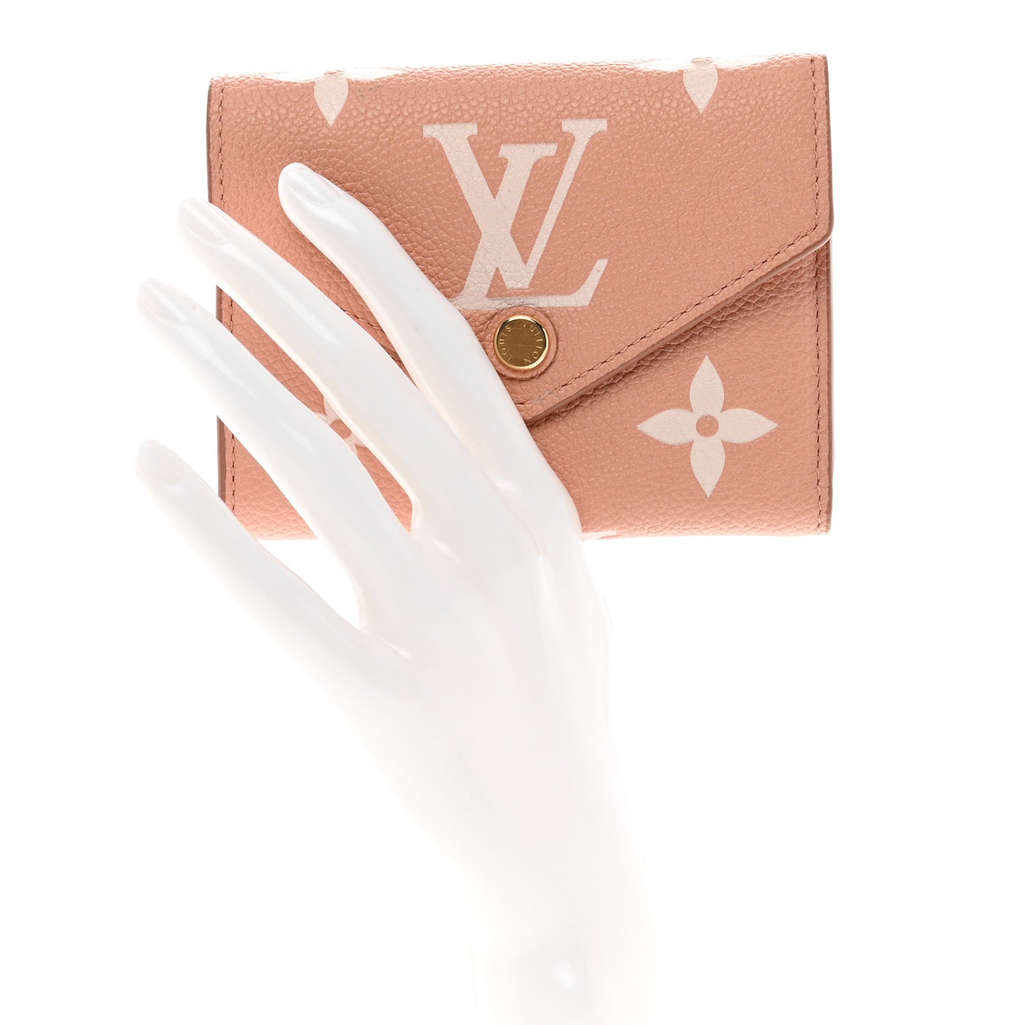 Empreinte Monogram Giant Victorine Wallet Rose Trianon Creme