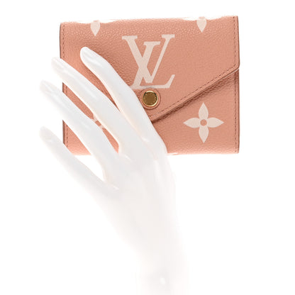 Louis Vuitton Empreinte Monogram Giant Victorine Wallet Rose Trianon Creme 2 of 6