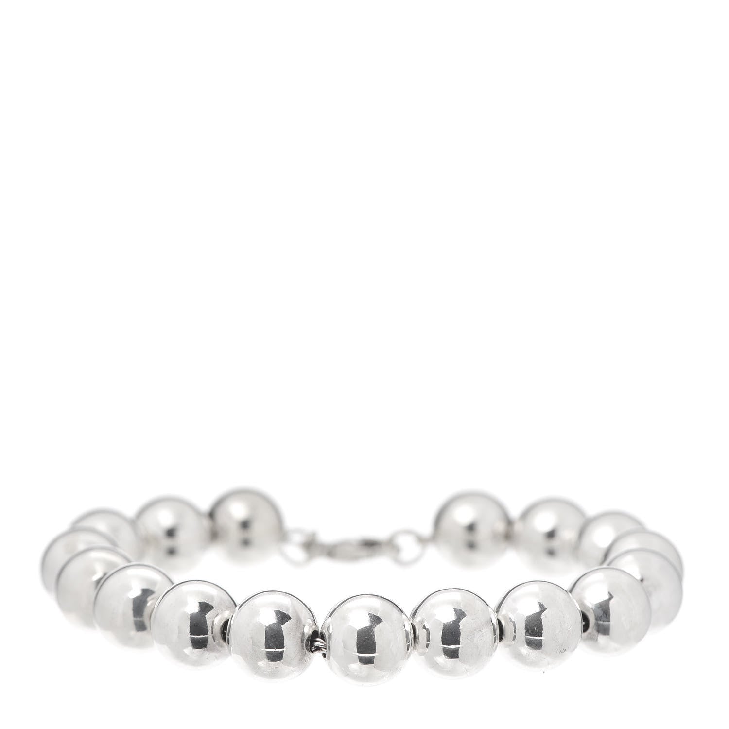 Tiffany Sterling Silver 10mm HardWear Ball Bracelet 1 of 6