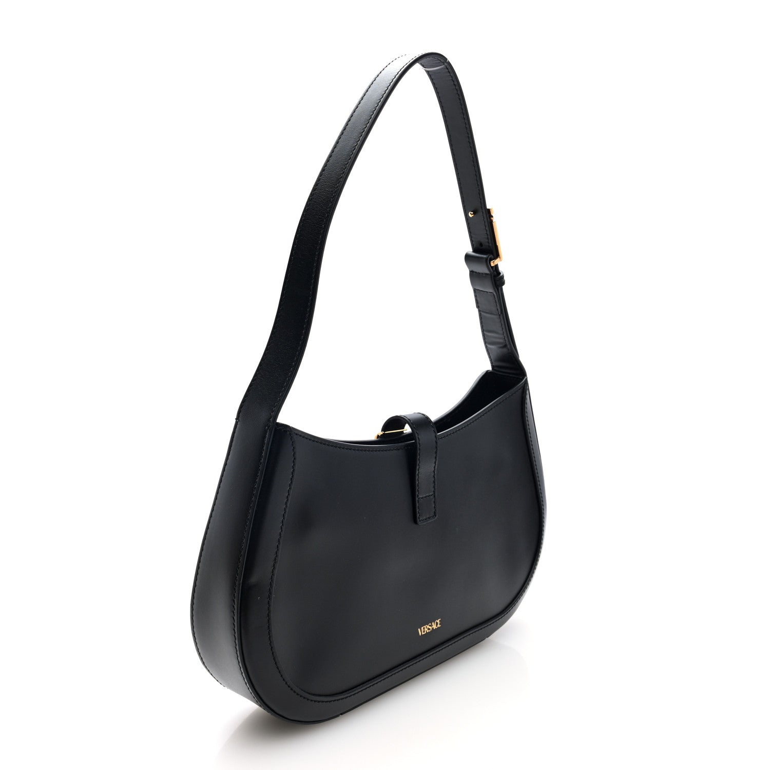 Versace Calfskin Large Greca Goddess Hobo Black 3 of 9