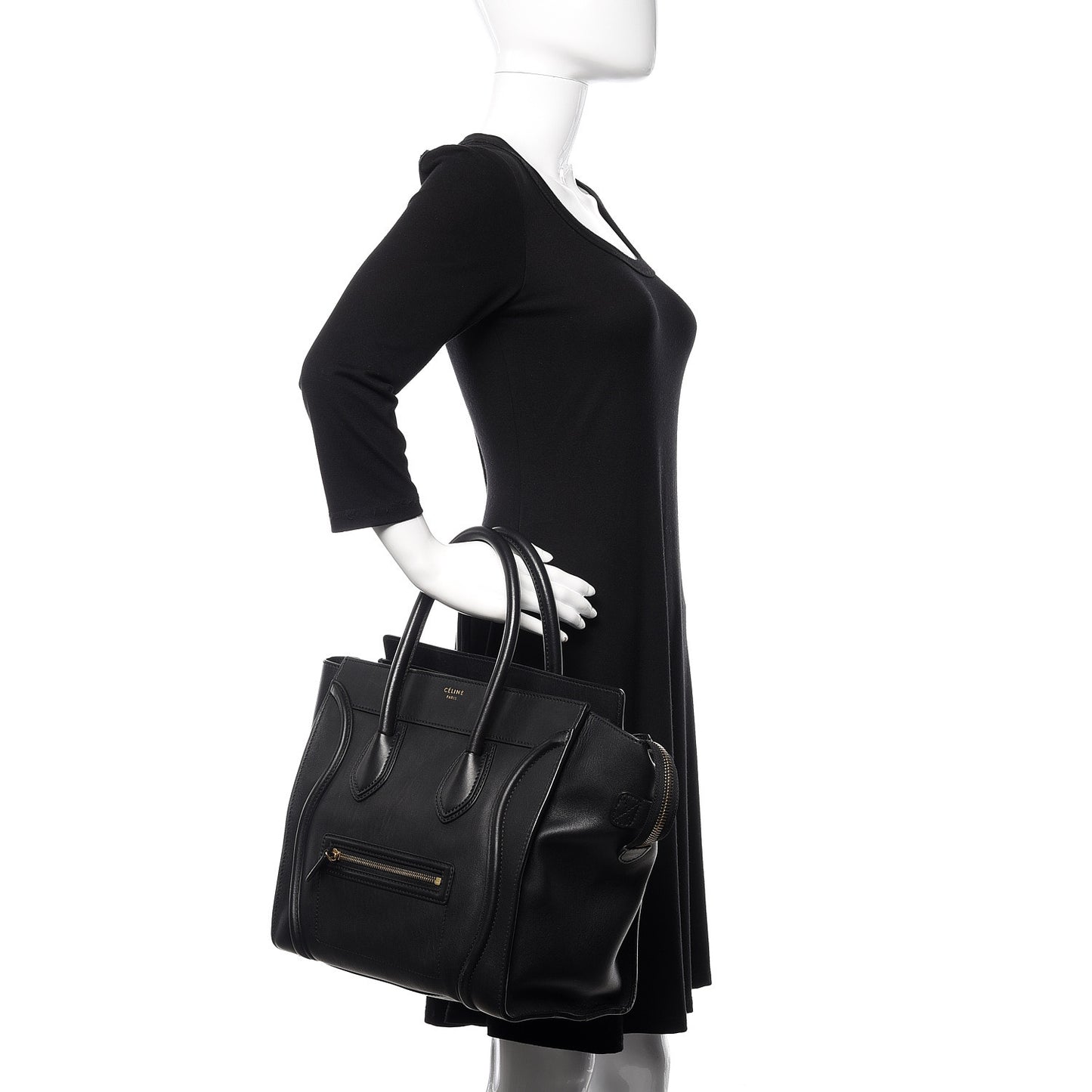 Smooth Calfskin Mini Luggage Black