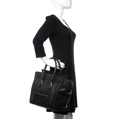 Celine Smooth Calfskin Mini Luggage Black 2 of 17