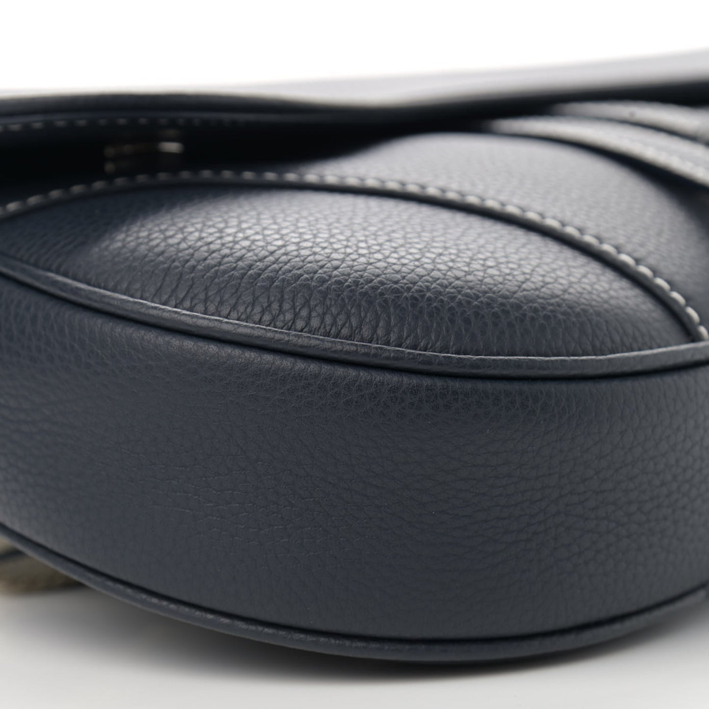 Grained Calfskin Kim Jones Saddle Bag Navy Blue