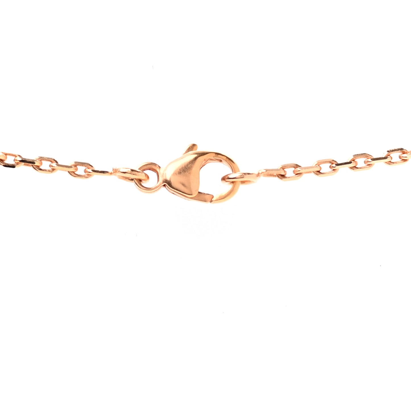 Lacquered Rose Gold Mini Pop H Pendant Necklace White