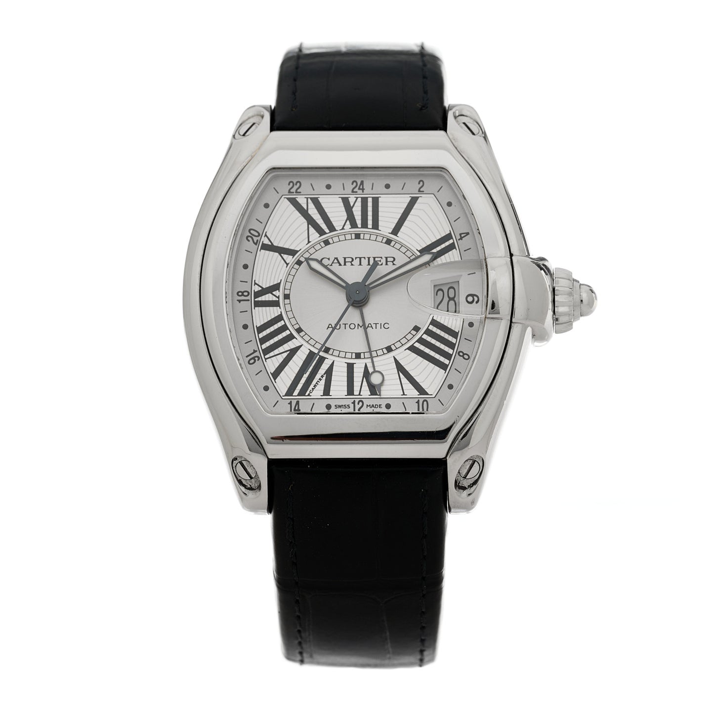 Stainless Steel Alligator 42mm Roadster GMT Automatic Watch