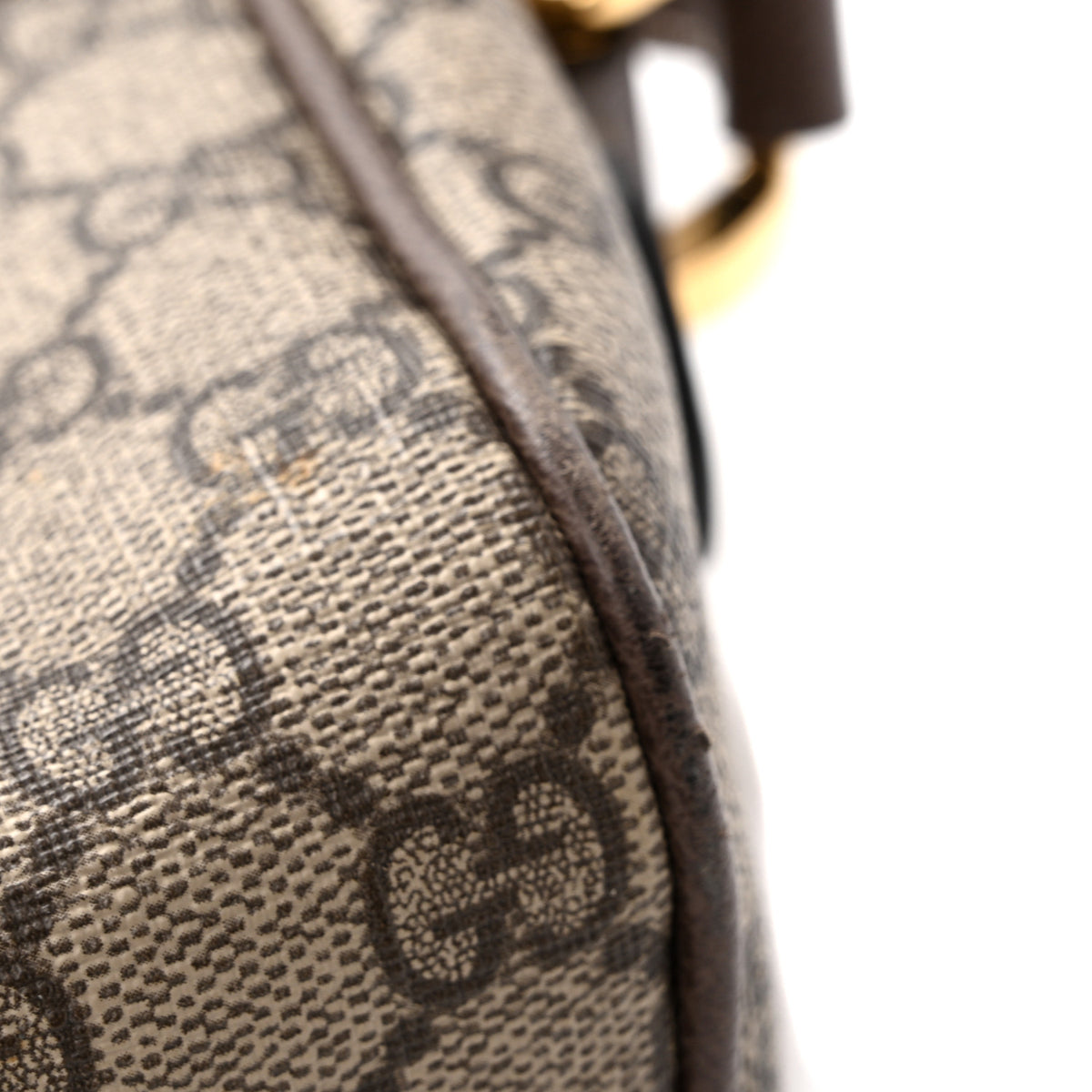 GG Supreme Monogram Web Small Ophidia Shoulder Bag Brown