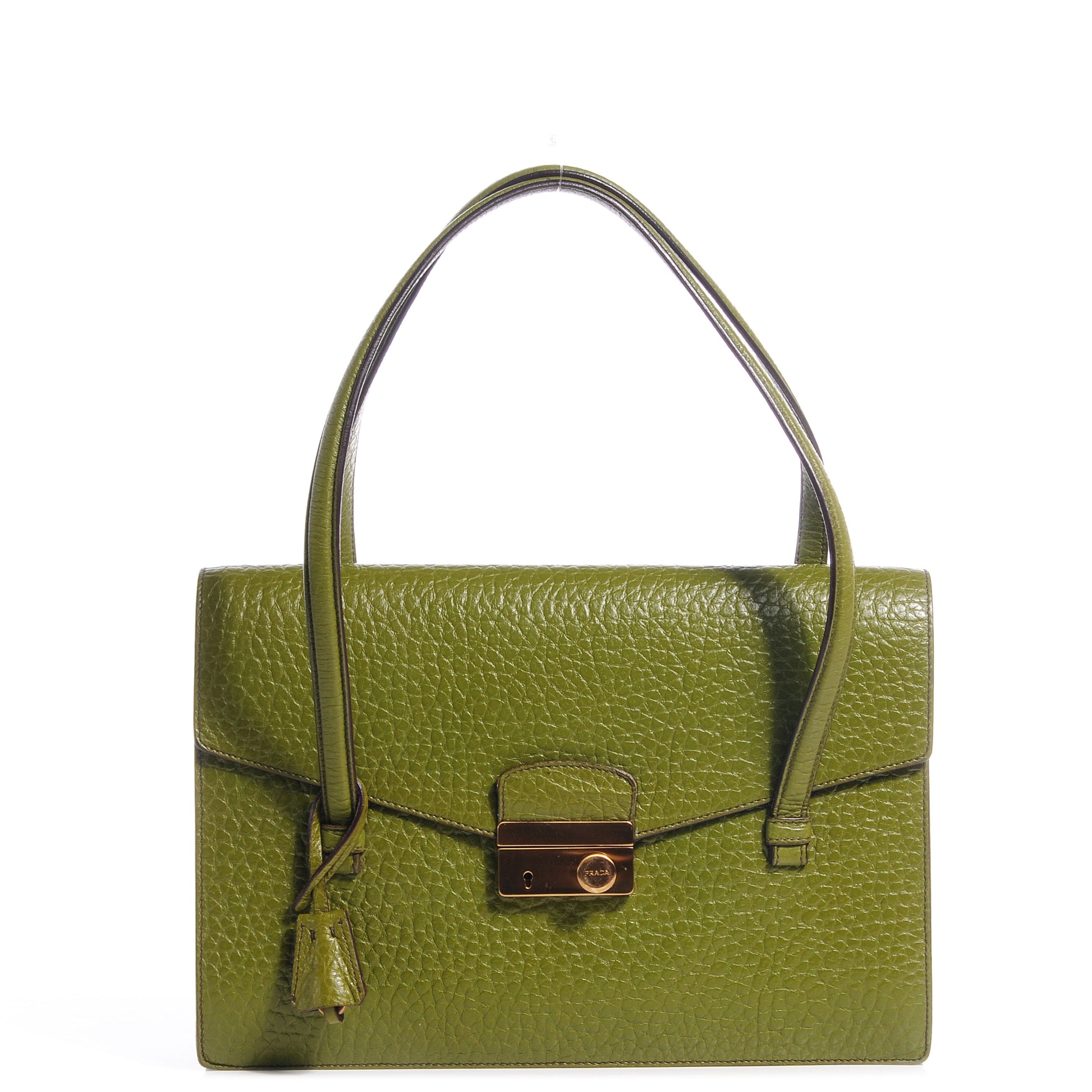 Prada Leather Berlino Sound Top Handle Bag Edera 1 of 7