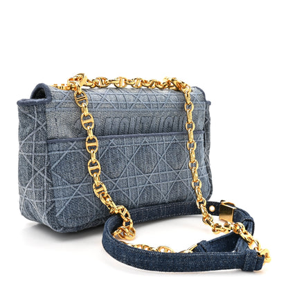 Christian Dior Denim Cannage Small Caro Bag Blue 3 of 9