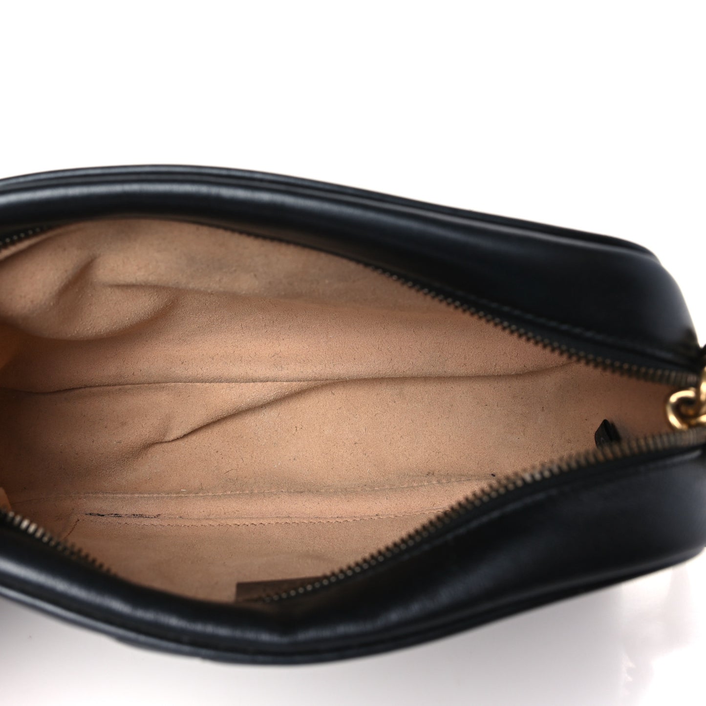 Calfskin Matelasse Small GG Marmont Chain Shoulder Bag Black