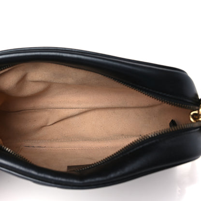 Gucci Calfskin Matelasse Small GG Marmont Chain Shoulder Bag Black 5 of 9